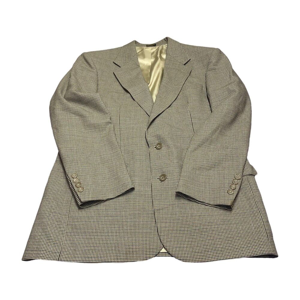 Oscar de la Renta Black and White Houndstooth Sport Coat VINTAGE DESIGNER